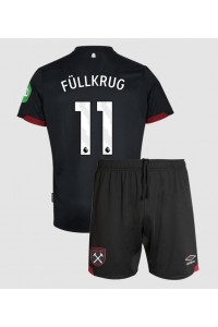 West Ham United Niclas Fullkrug #11 Babyklær Borte Fotballdrakt til barn 2024-25 Korte ermer (+ Korte bukser)